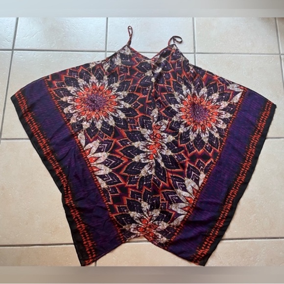 VINTAGE BOHEMIAN FLORAL PATTERN ROMPER DRESS - Picture 1 of 8